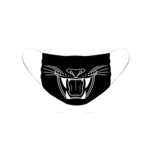 Panther fangs on face mask.