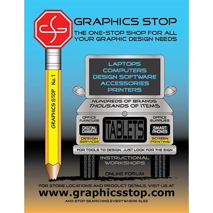 Graphics Stop print ad